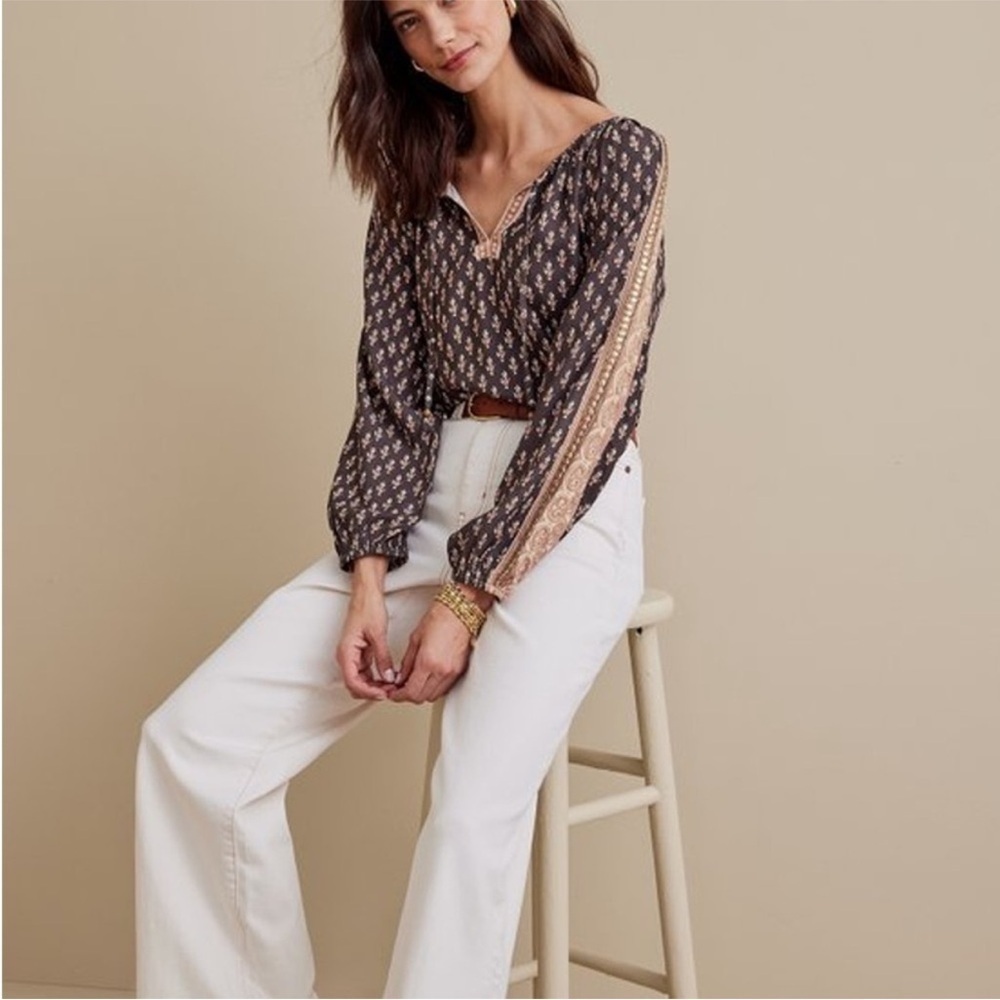 Soft Surroundings Blouse – Size Small – Brown & Black,  🖤🤎 - Picture 2 of 6